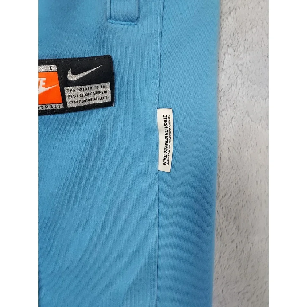 Nike Joggers Men Small Standard Issue Basketball Dri Fit Blue Drawstring Elastic